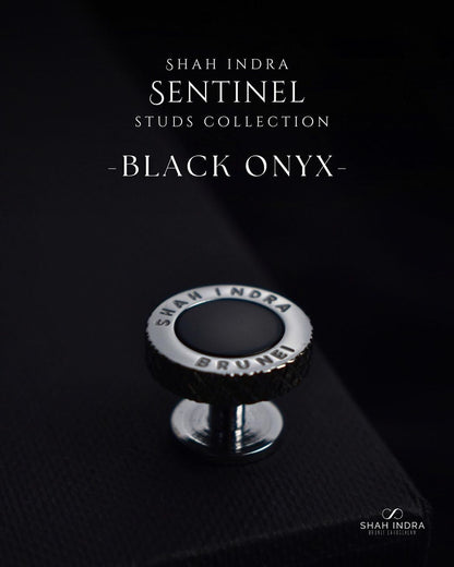 Shah Indra Sentinel Studs Collection - Black Onyx