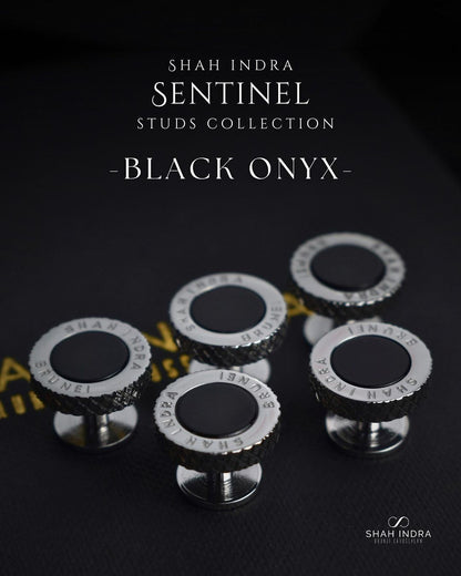 Shah Indra Sentinel Studs Collection - Black Onyx