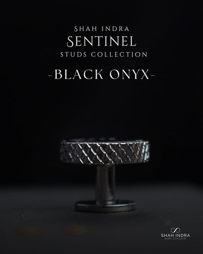 Shah Indra Sentinel Studs Collection - Black Onyx