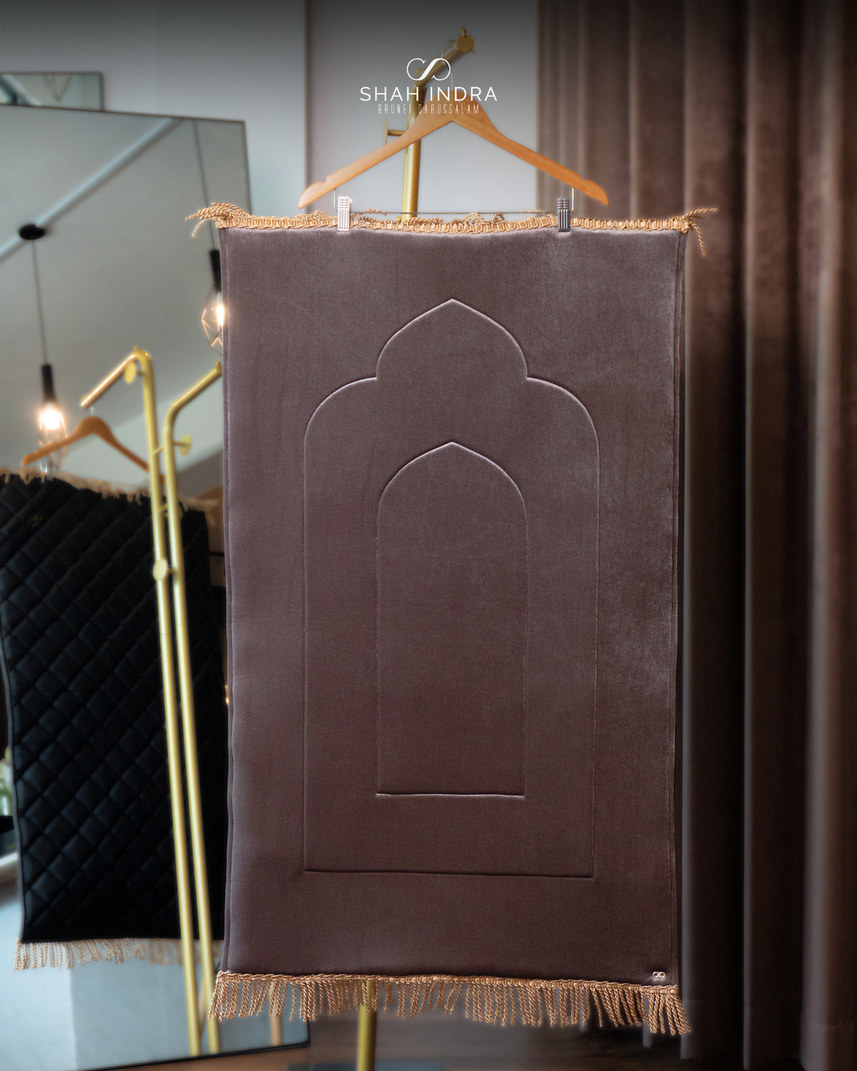 Grand Premium Sejadah In Taupe Grey (INSTOCK)