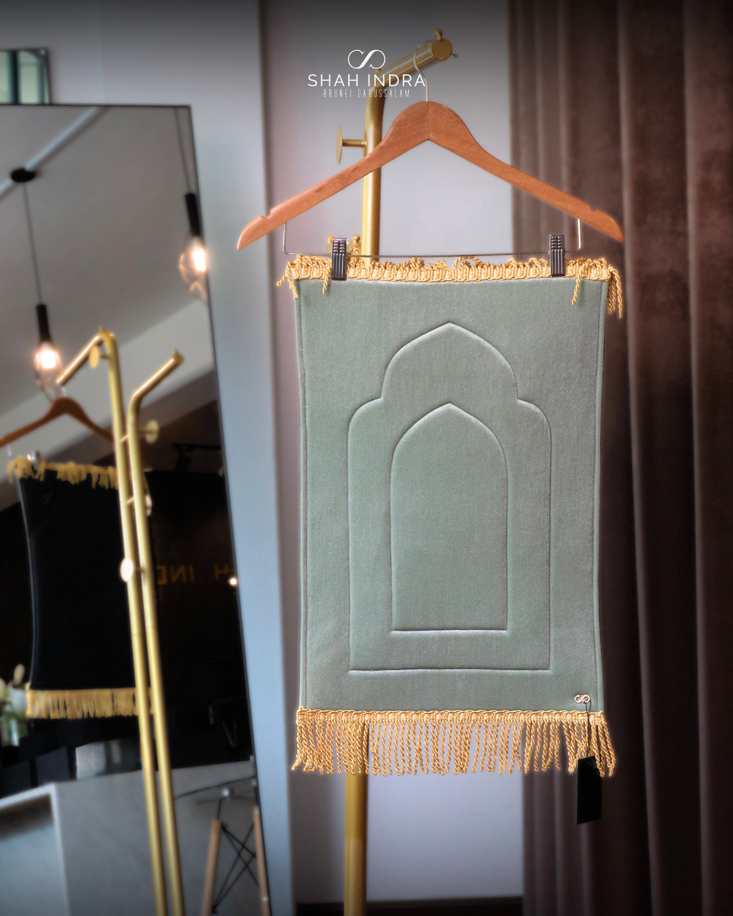 Mini Travel Sejadah In Mint Green (INSTOCK)