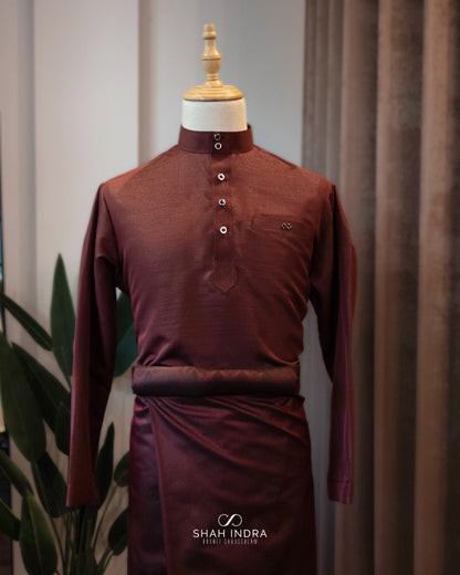 Baju Melayu Raya 2026 - Maroon (INSTOCK)