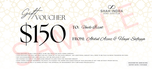 Shah Indra Gift Card