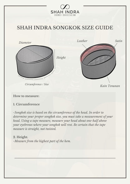 Shah Indra Songkok in Full Pattern - BUNGA BINTANG